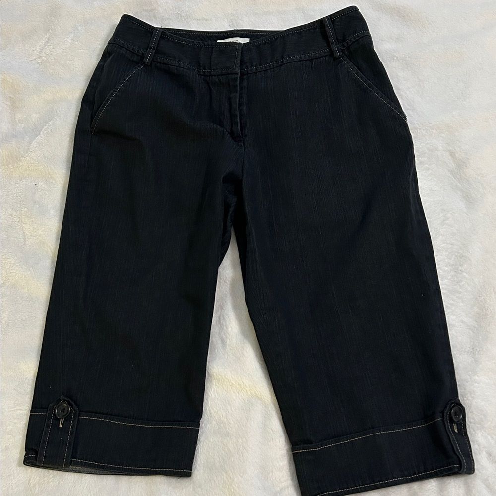 LOFT Dark Denim Capri Jeans